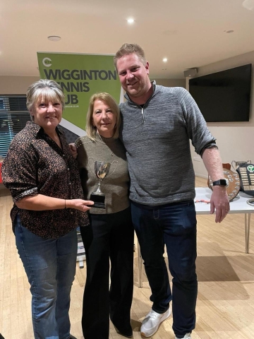 Mixed Doubles Winners - Denise Crane and Ben Storey